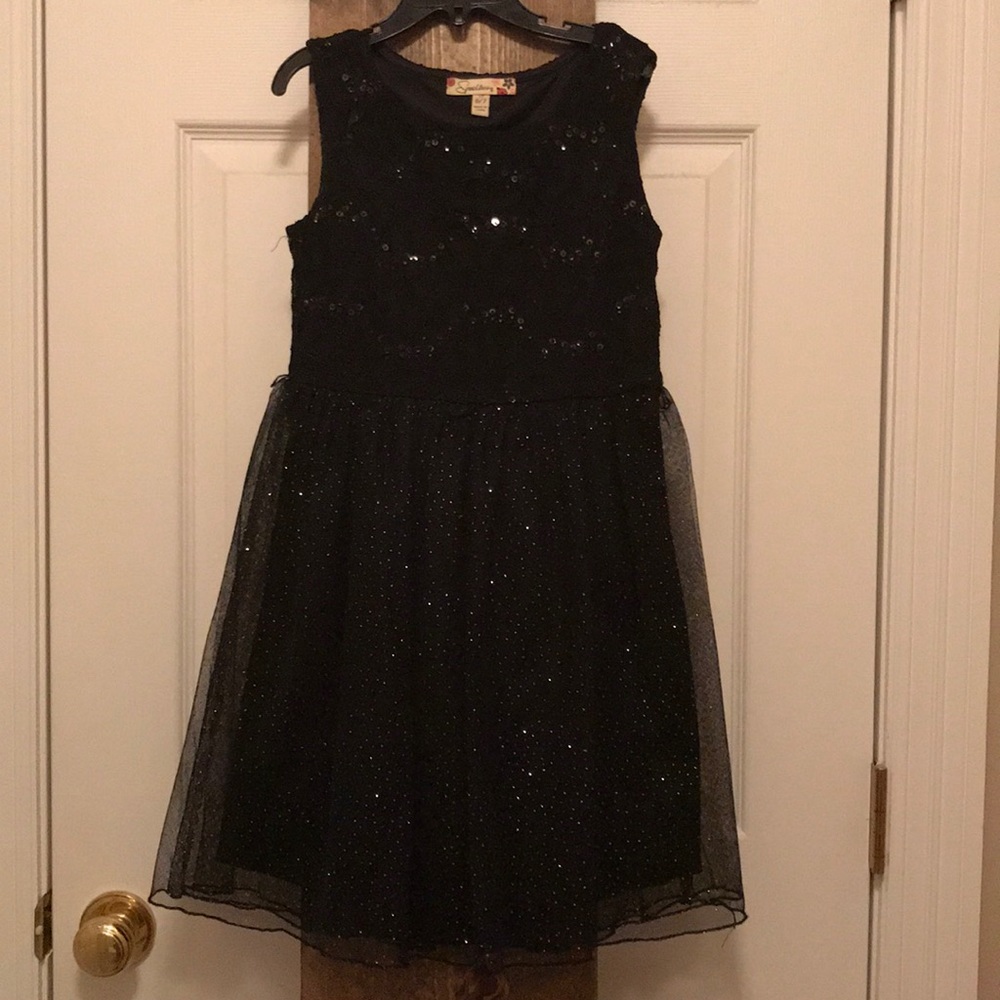 Girls black dress & sweater.